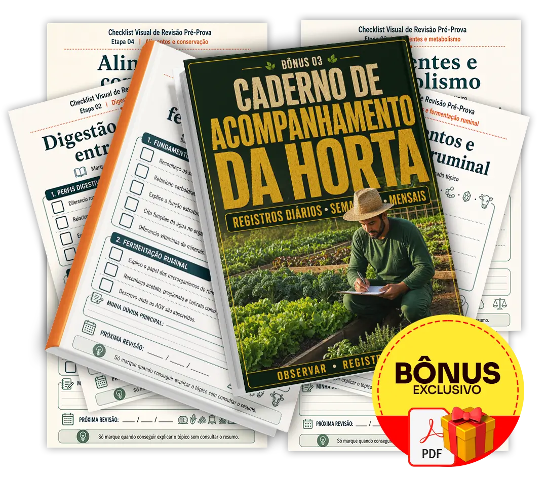 Bônus 3 — Caderno de Acompanhamento da Horta