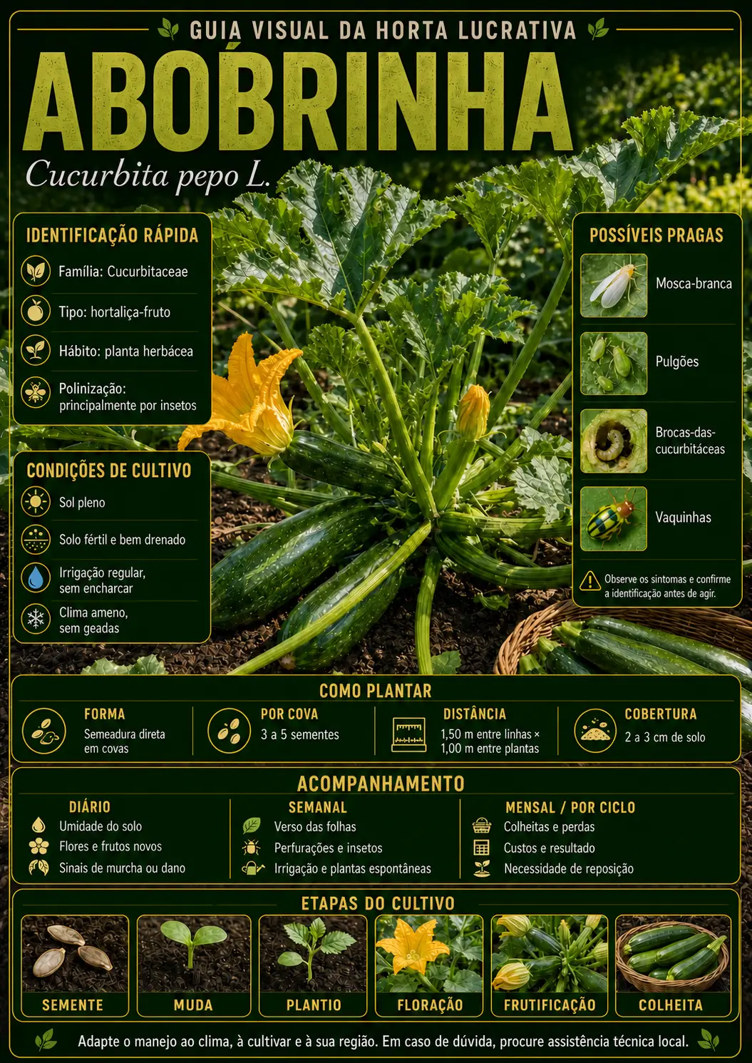 Mapa visual de cultivo — Abobrinha
